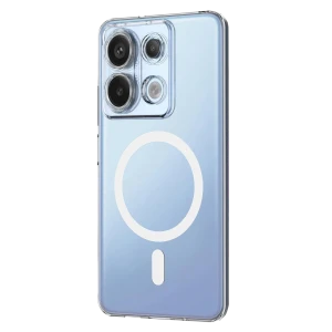 ieg™  Xiaomi Redmi Note 13 Pro 4G Combo Sert Şeffaf Magsafe Kapak - Şeffaf