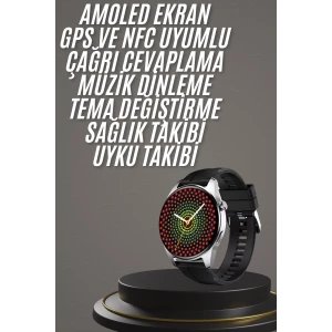 ieg™ Akıllı Saat 1.5 Inç Amoled Ekran Çift Kordonlu GPS NFC Uyumlu
