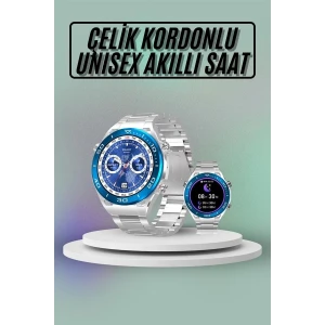 ieg™ Akıllı Saat Çelik Kordonlu Amoled Ekran Android ve İOS Uyumlu Çağrı Cevaplayabilen
