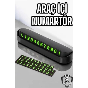 ieg™ Araba Park Numaratörü Araç İçi Numaralık Değiştirilebilir Çevirmeli Mini