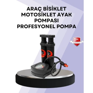 ieg™ Basınç Saatli Ayak Pompası Bisiklet ve Araç Uyumlu