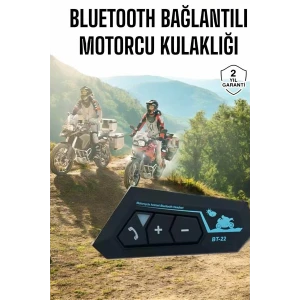 ieg™ İnterkom Intercom Kask Kulaklık Bt22 Bluetooth Motosiklet Kulaklık 5.0 Bluetooth