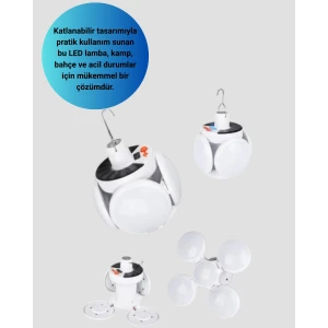 ieg™ Pratik Katlanabilir Solar LED Aydınlatma Lambası