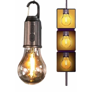 ieg™ Şarjlı Dekoratif Kamp Lambası Askılı Ampul Led Işık Type-C Girişli
