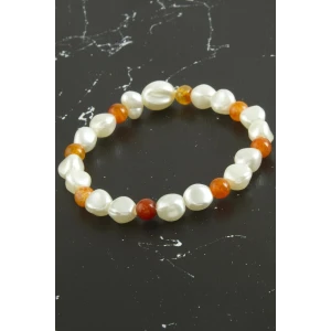 İnci Akik Doğaltaş Bileklik