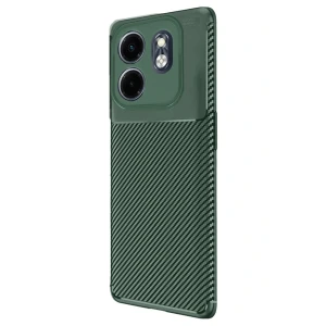 İnfinix Smart 9 Kılıf Auto Focus Karbon Kapak - Koyu Yeşil