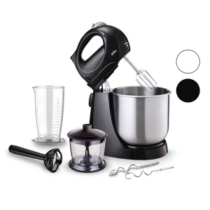 INOX TASLI MİKSER - BLENDER SETİ 5 KADEME HIZ+TURBO HAMUR YOĞURMA+ KASE 300W600ML HAZNE700ML ÖLÇÜ KABI SMX-2731 (4887)