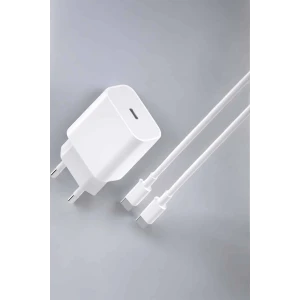 İOS Uyumlu Type-C Girişli Hızlı Şarj 15/15 Pro Max Adaptör ve Kablosu