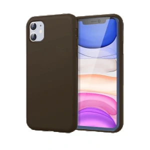 iPhone 11 Kılıf First Silikon - Kahverengi