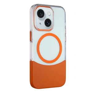 iPhone 15 PC Suit Magsafe Kapak - Turuncu