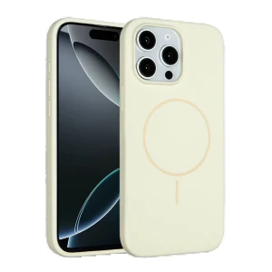 iPhone 15 Pro Max Kılıf Jully Magsafe Kapak - Bej