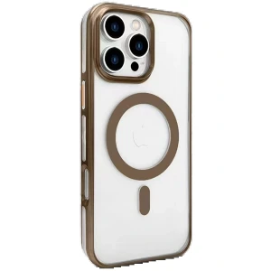 iPhone 16 Pro Gleam PC Sert Magsafe Kılıf - Kahverengi