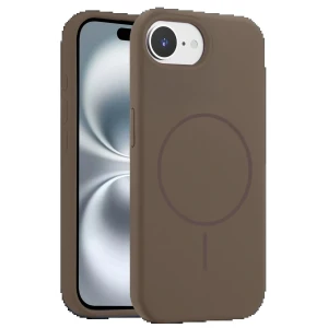 iPhone 16E Kılıf Jully Magsafe Kapak - Kahverengi