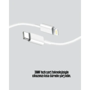 iPhone iPad Airpods Uyumlu 30W Type-C to Lightning Kablo
