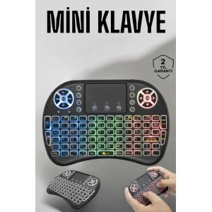 Işıklı Kablosuz Mini Q Klavye Tüm Cihazlara Uyumlu