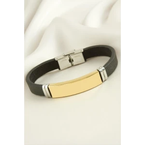 İsim Yazılabilir Deri Çelik Bileklik