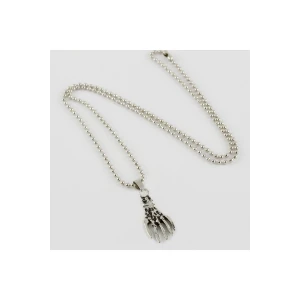 İskelet El Figürlü Erkek Kolye