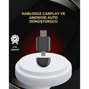 Kablosuz Carplay Ve Android Auto Dönüştürücü – Usb-a & Type-c Girişli Akıllı Adaptör