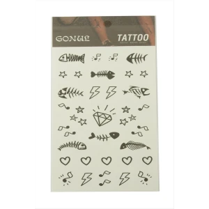 Kalp Balık Tattoo Dövme Sticker