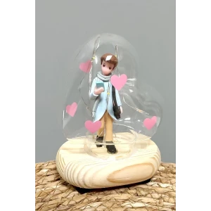 Kalp Işıklı Led Fanus