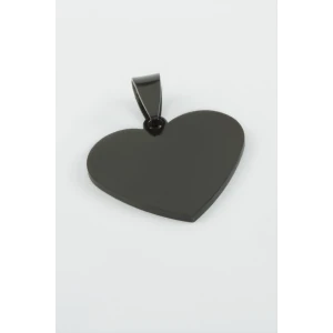 Kalp İsim Yazılabilir Çelik Kolye Ucu 3 cm