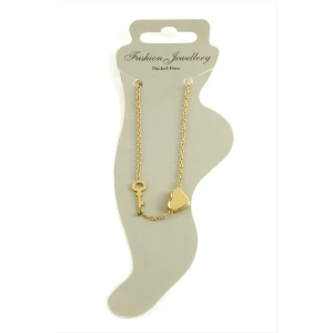 Kalp Kilit Lüks Çelik Halhal