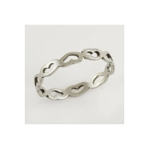 Kalp Lüks Çelik Yüzük