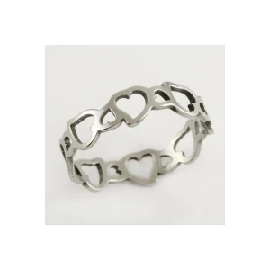 Kalp Lüks Çelik Yüzük