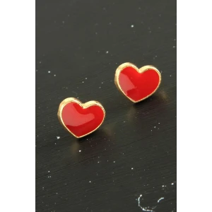 Kalp Mineli Minik Küpe