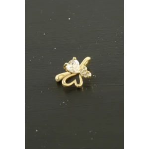 Kalp Tragus Zirkon Taşlı Piercing 1 Adet