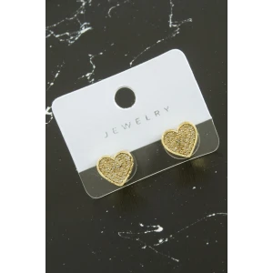 Kalp Zirkon Taşlı Küpe