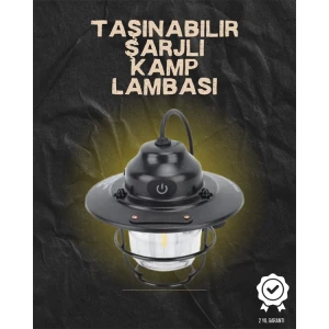 Kamp Ve Bahçe İçin Retro Led Fener – Sıcak Işık, Uzun Ömürlü Batarya