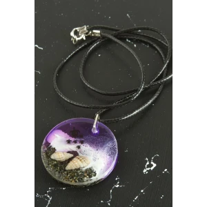 Kaplumbağa Deniz Efektli Epoksi Kolye