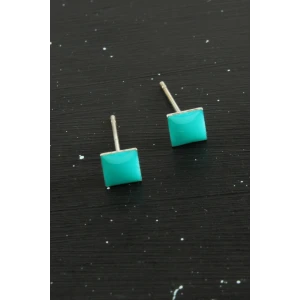 Kare Mineli Minik Küpe