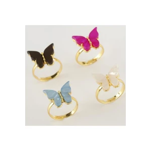 Kelebek Figürlü Polyester Yüzük 1 Adet