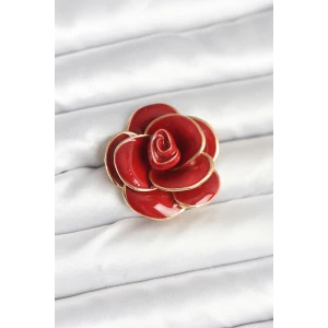 Kırmızı Gül Model Broş - TJ-BR471