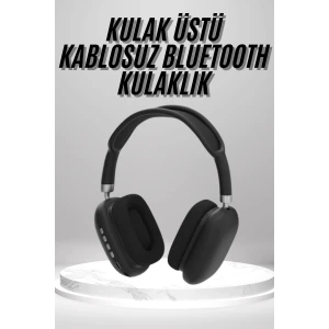 Kulak Üstü Kablosuz Bluetooth Kulaklık Yumuşak Süngerli Sd Kart Girişli