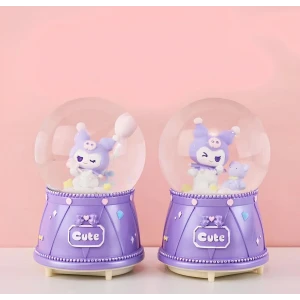 Kuromi Işıklı Müzikli Kar Küresi Orta Boy Model 3