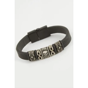 Kuru Kafa Kaliteli Mıknatıslı Suni Deri Bileklik