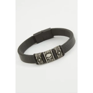 Kuru Kafa Kaliteli Mıknatıslı Suni Deri Bileklik