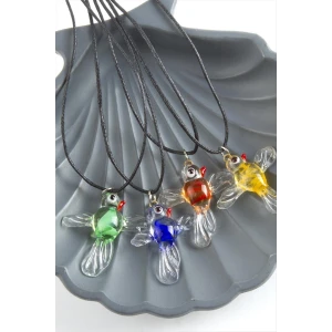 Kuş Cam Kolye