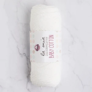 La Mia Baby Cotton Beyaz El Örgü İpi - L001 - 33628