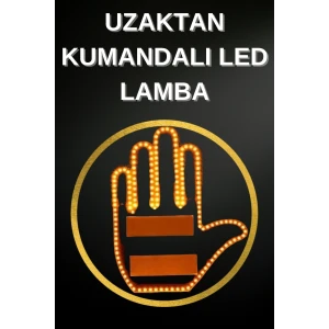 Led Işık El İşareti Araç Camı İçin Uzaktan Kumandalı