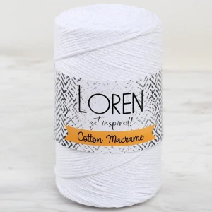 Loren Cotton Macrame Beyaz - R001 - 34366