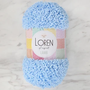 Loren Lamb Bebe Mavi El Örgü İpi - R040