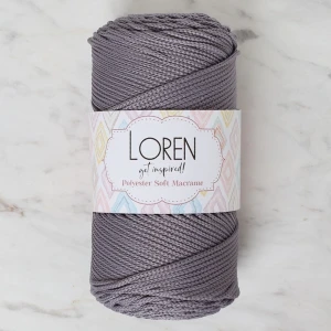 Loren Polyester Soft Macrame Gri El Örgü İpi - LM050 - 34448