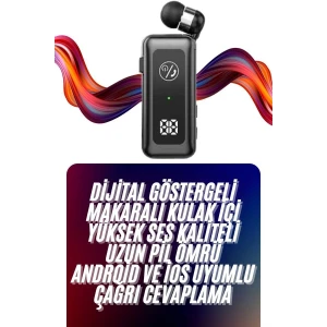 Makaralı Bluetooth Kulaklık Telefon Uyumlu Makaralı Tf Kart Girişli Güç Göstergeli