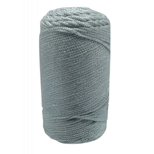 Makrome İpi 3 mm Polyester Gri Simli