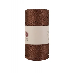 Makrome İpi 3mm  Polyester Kahve Simli