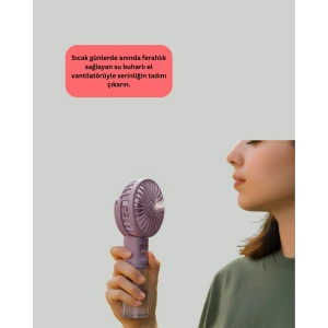 Masaüstü ve Elde Kullanıma Uygun Su Buharlı Şarjlı Fan